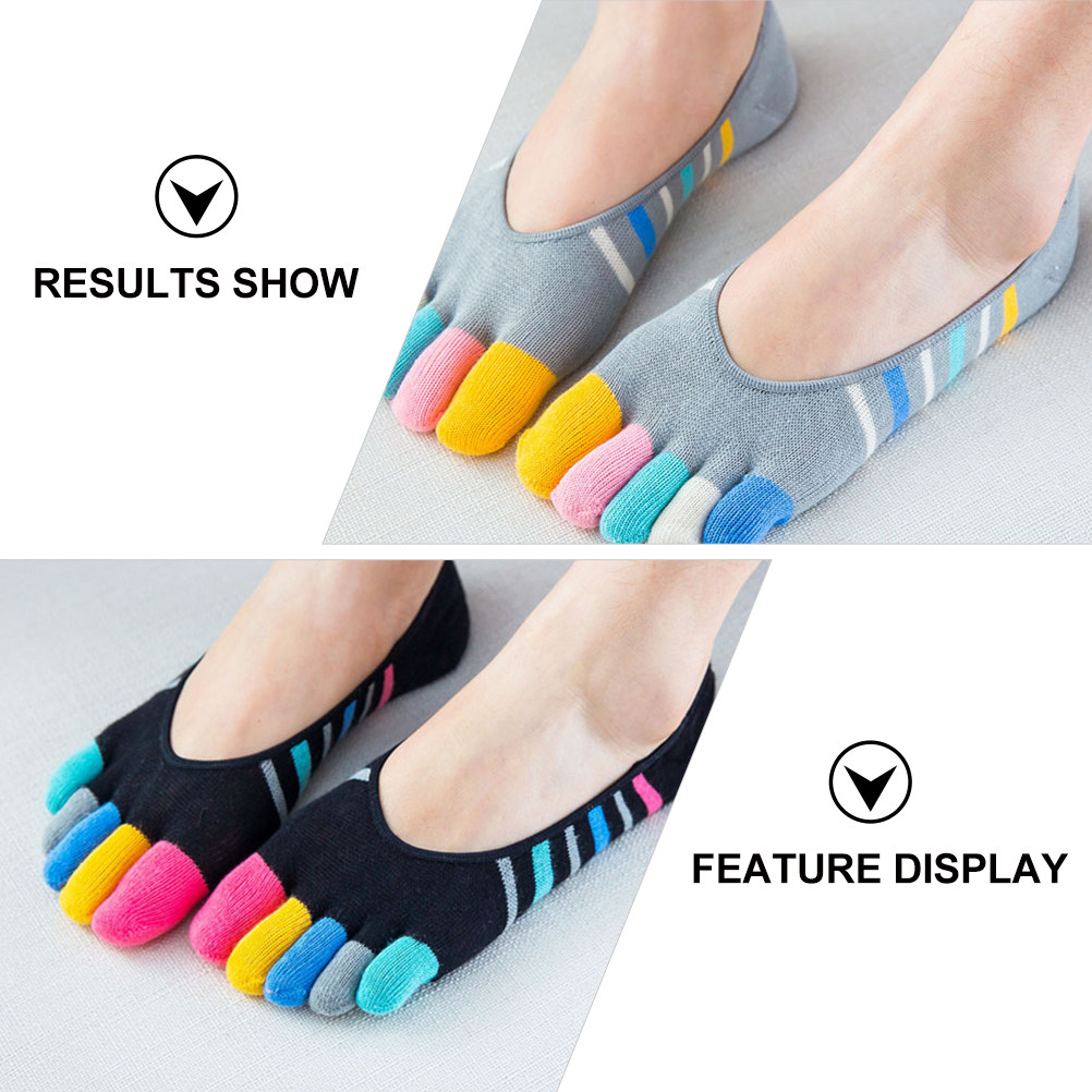5Pairs Women Finger Toe Socks  - Invisibility Sock Loafer avis et prix