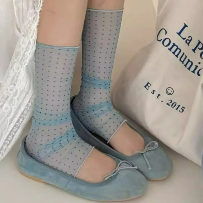 2026 Fashion Polka Dot Lace So - Silk Sock Bamboo avis et prix