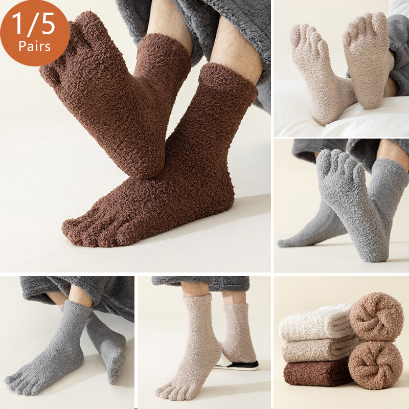 1/5 Pairs Mans Thermal Toe Soc - Thermal Sock Winter avis et prix